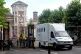 A general view of a Serco prison van leaving Wormwood Scrubs