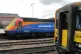 An East Midlands train passes through Nottingham station