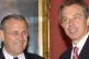 US warmonger Donald Rumsfeld with Tony Blair in 2002, ahead 