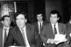 James Reid (left foreground) chief spokesman for shop stewar