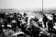 Royal Marine commandos moving off the Normandy Beaches durin