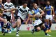 Leeds Rhino's Rob Burrows and Widens Vikings Hep Cahill duri