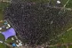 Aerial view of Hyde Park during the anti-war march in centra