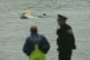 The wreckage of the Super Puma L2 helicopter which went down