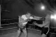 CLASH: South African boxer Phil van Niekerk (right) lands a 