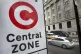 A congestion charge sign in London