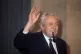 Former Prime Minister Harold Wilson at a press conference af