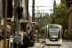 Edinburgh Trams operating on Princes Street in Edinburgh 