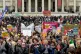 Thousands gather in London's Trafalgar Square to demand an e