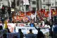 Thousands march to Trafalgar Square in central London, to ce