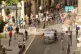 Football fans knock over bins and throw bottles ahead of the