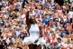Serena Williams celebrates winning the Wimbledon ladies sing