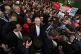 Labour leader Jeremy Corbyn is greeted by supporters before 