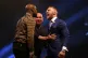 Conor McGregor (right) and Floyd Mayweather with UFC Preside