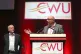 CWU general Secretary Dave Ward (right) and Jeremy Corbyn (l