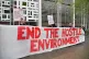 Demonstrators protest against the hostile environment immigr