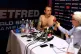 Mark Williams conducts his post match interview without any 