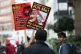 A protester against Saudi Crown Prince Mohammed bin Salman's