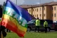 Anti-nuclear protestors demonstrate outside RAF Lakenheath i