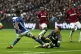 Birmingham City's Wes Harding collides with West Ham United 