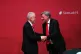 Labour leader Jeremy Corbyn shakes hands with Scottish Labou