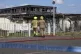 Firefighters remain at the scene at Woodmill High School, Du