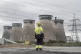 A worker at Ferrybridge C Power Station in West Yorkshire, b