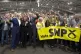 SNP candidates and supporters celebrate at the end of the ni