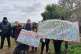 Campaigners protesting charter flights