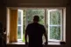 Picture posed by model to illustrate self-isolating measures