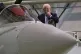 Prime Minister Boris Johnson looks at a Typhoon fighter jet 