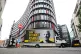 A mobile advertising board with a 