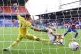 Crystal Palace's Wilfried Zaha (right) beats Southampton's A