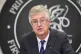 (ABOVE) First Minister Mark Drakeford speaking at a press co