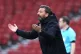 Aberdeen manager Derek McInnes gestures on the touchline dur
