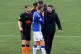 Rangers manager Steven Gerrard (right) speaks to Kilmarnock'
