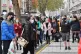 People shopping in Cardiff, as restrictions are relaxed foll
