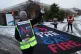 Hazel Nolan on the picket line at Murdoch House in Bothwell 