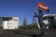 A British Gas worker outside the headquarters of Centrica in