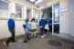 Pupils of Scoil Naomh Lorcan in Omeath walk into school afte