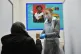 A student taking a lateral flow test for Covid-19 in Birming