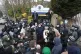A protest outside Batley school today