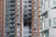 Damage to a 19-storey tower block in New Providence Wharf, e