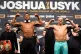 Anthony Joshua during a weigh in at The O2 London