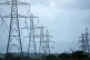 A view of electricity pylons in Cheshire