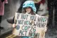 Protesters take part in a rally organised by the Cop26 Coali