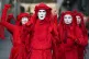 Extinction Rebellion Red Rebels during the official final da