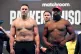FOCUSED: Joseph Parker (left) and Derek Chisora during a wei