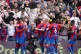 Crystal Palace's Wilfried Zaha celebrates scoring their side