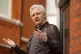 File photo dated 19/05/17 of Julian Assange speaking from th